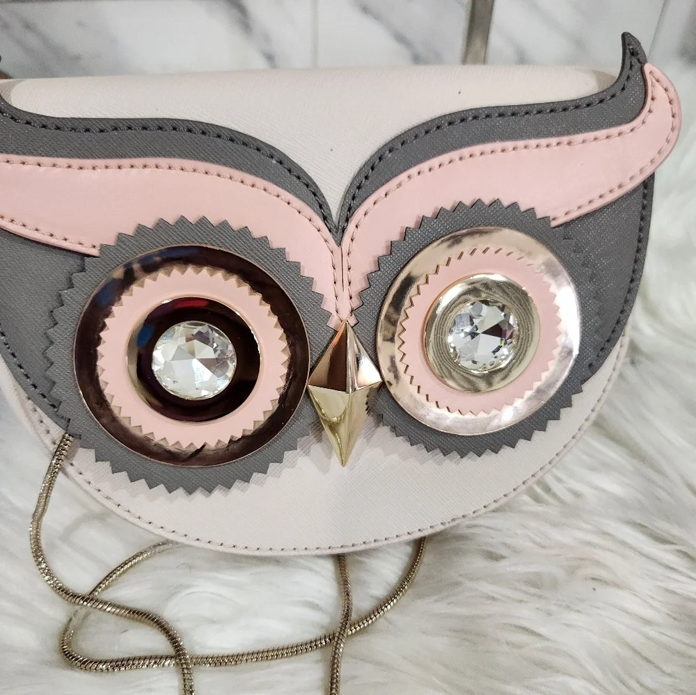 🤍▪️Kate Spade▪️Blaze A Trail Crystal Eye Owl Mini Crossbody or clutch ✨️🦉